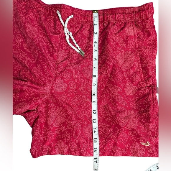 Southern Marsh Dockside Swim Trunk, Men’s, Red, Peach Colors, Quickdry, Size med - Picture 4 of 10